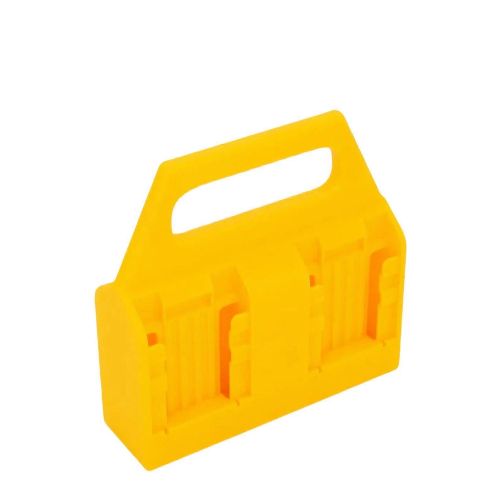 Wall Mountable Battery Owner For Mobile Equipment Permanent Plastic Planner With Multiple Compartment Structure  Yellow