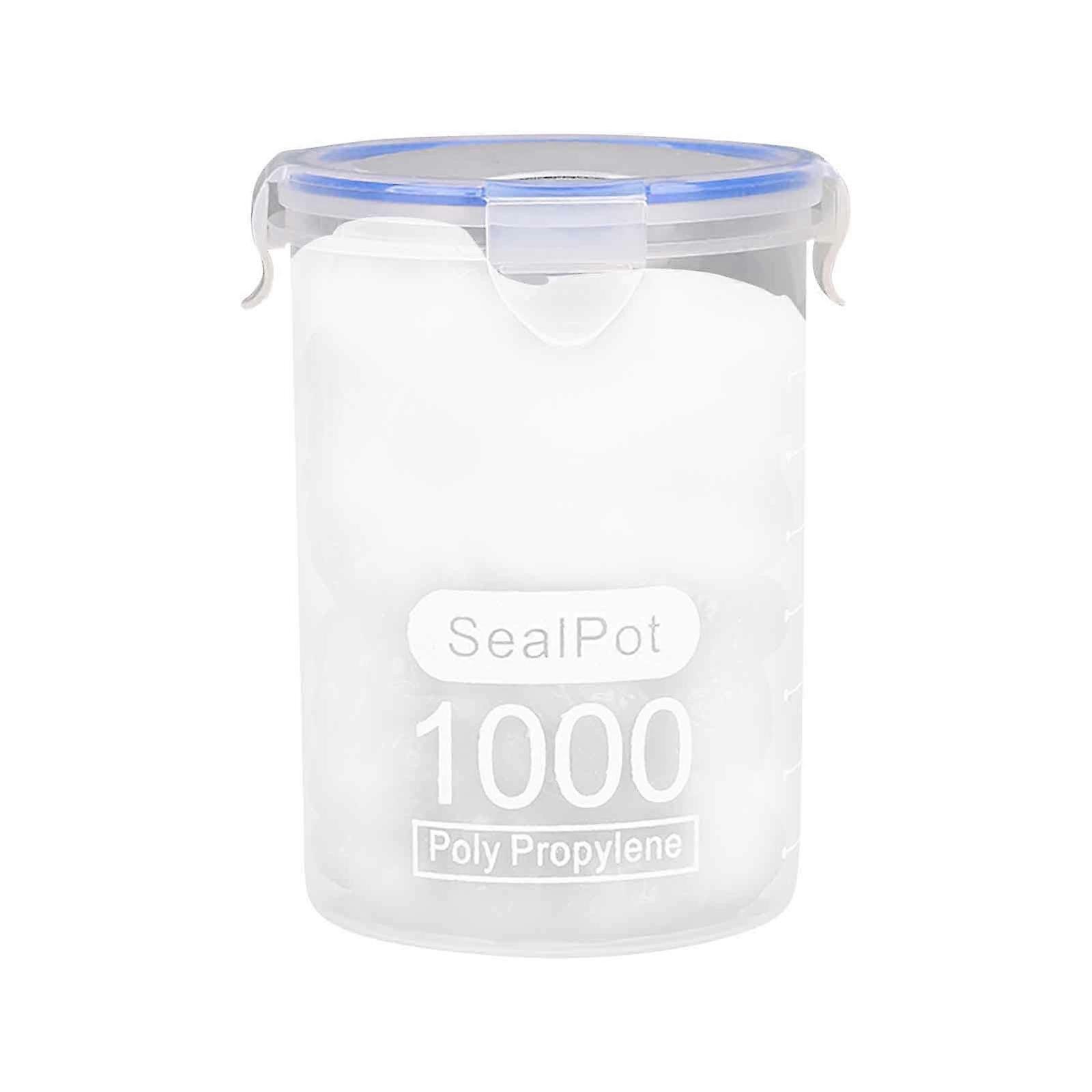BPA-Free Airtight Food Storage Containers Set - Clear Plastic Canisters with Durable Lids for Cereal, Flour, Sugar - 600ml to 1500ml
