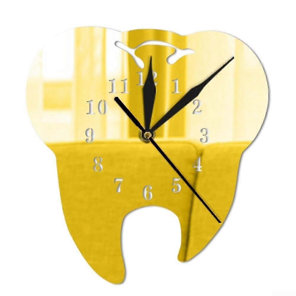Wall Clock with Quartz Movement and Gold Mirror Finish for Modern Elegant Home Décor