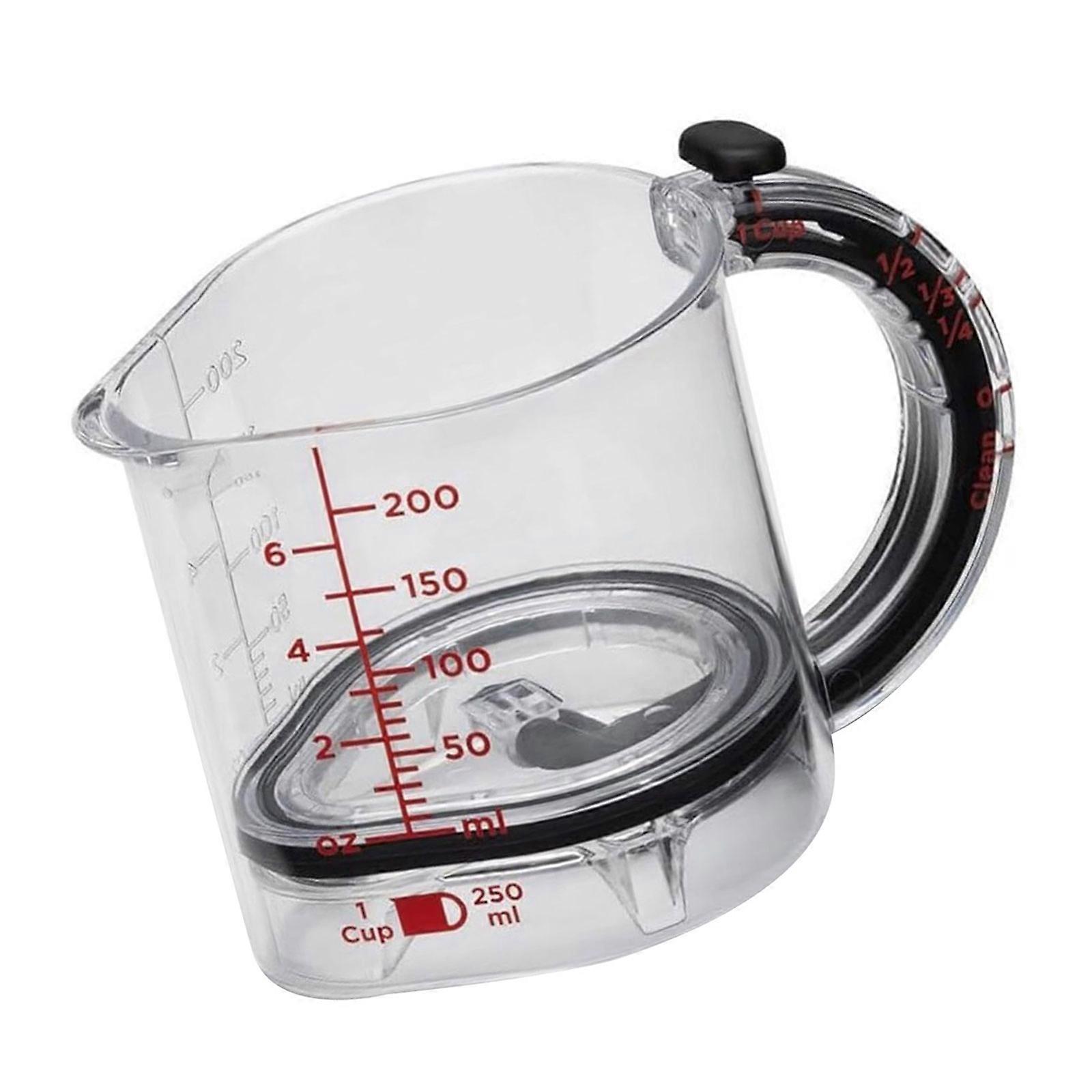 Space Saving Glass Adjustable Measuring Cup 4 Size in 1 Leak Proof Design for Precise Liquid and Dry Ingredient Multicolor