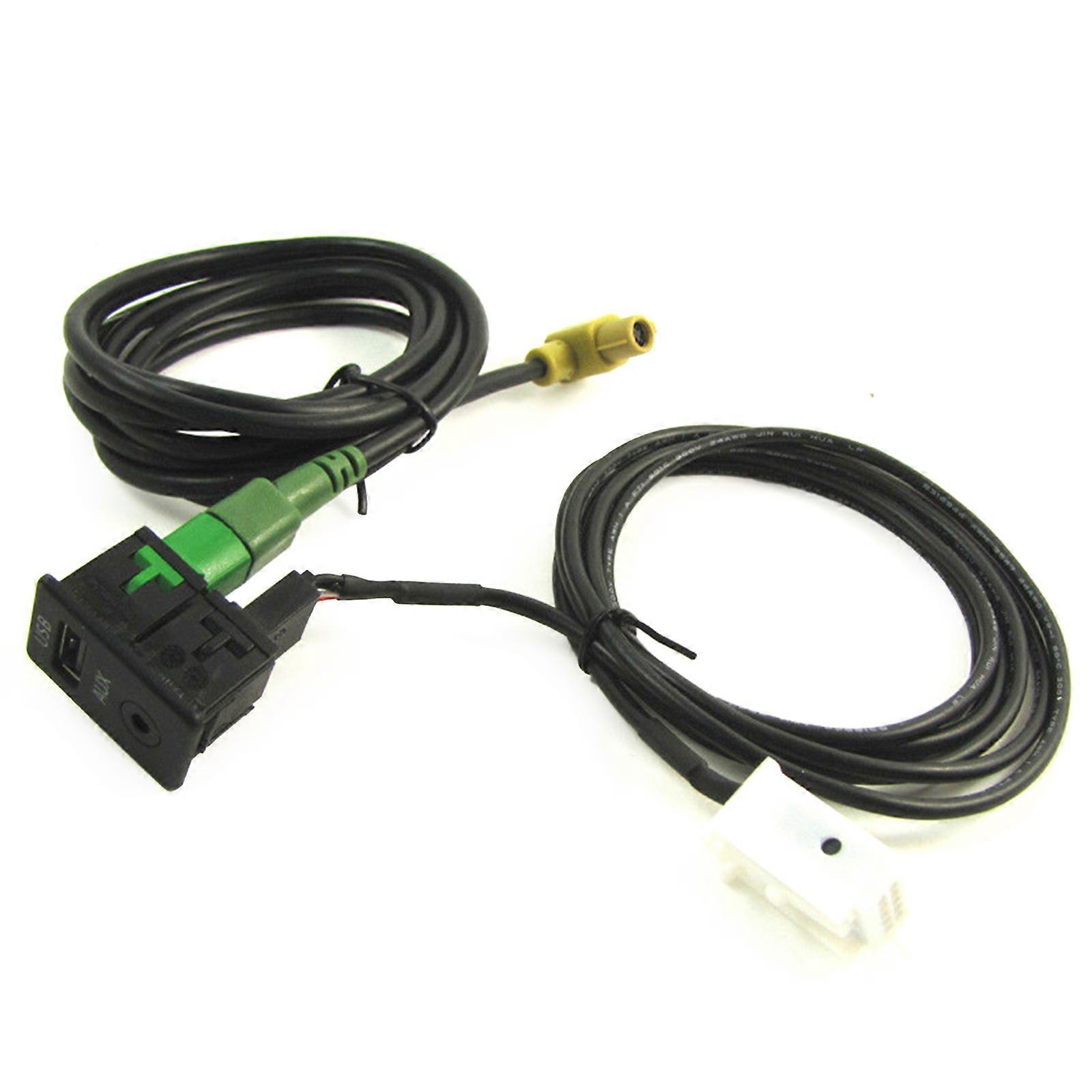 USB AUX Switches Plug with Cable for B6 B7 RCD510 RCD310 Replacement AUX USB Switches Port Socket & Cable Auto Parts Multicolor