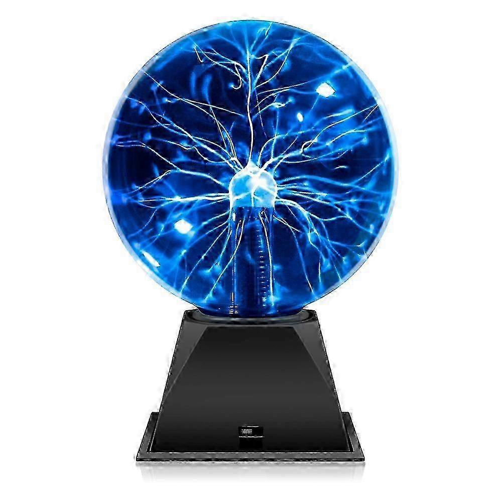 Lâmpada Bola de Plasma 6 polegadas Brinquedo Científico Globo de Plasma Sensível ao Toque e ao Som AZUL szrh