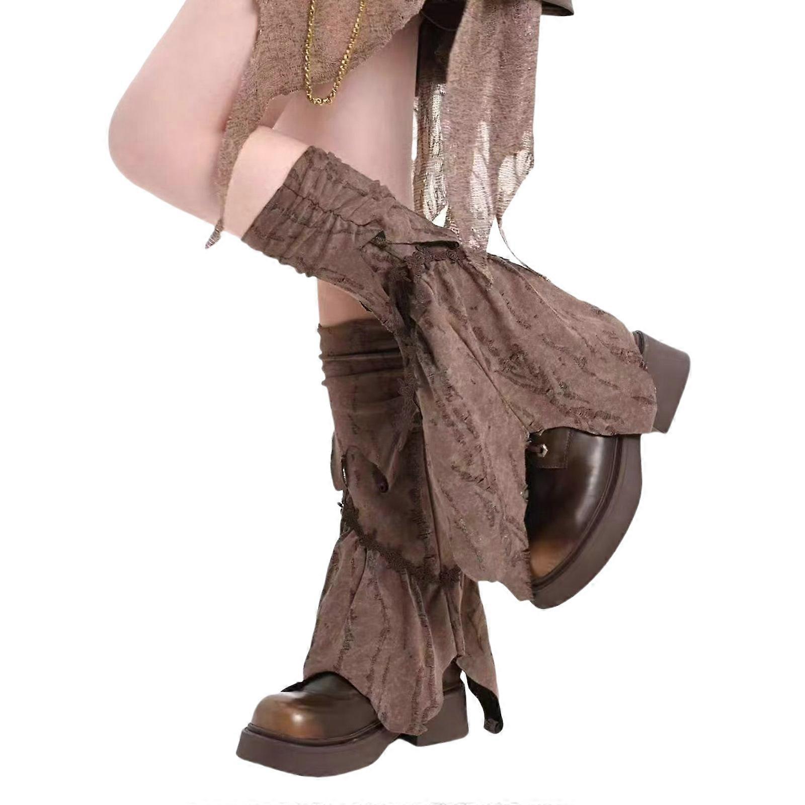 גרבי רגל ארוכים לוליטה לנשים מחממי רגליים גרבי מגפיים יפניים האראג'וקו חורף קיץ גרבי ערימת קרסול מתרחבים חפתים צבעוניים