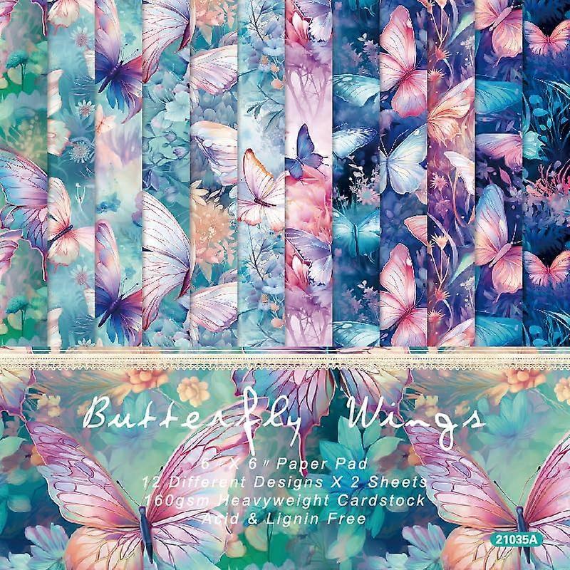 Scrapbook Paper Pads 24 Sheets 6x6 Inch Decorative Cardstock for Crafting and DIY Projects