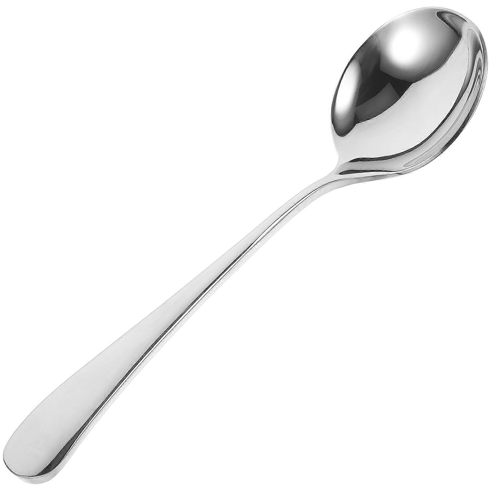 Stainless Steel Soup Spoon Thick Food Spoon Multi-Function Soup Spoon Handheld Kitchen Spoon