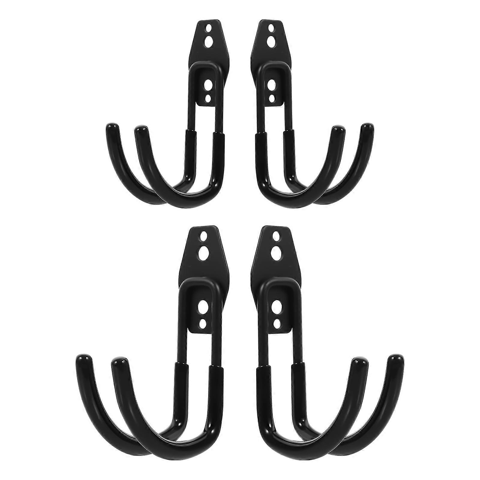 Garage Hook 4 Pcs Organization Ladder Hooks Garden Tool Organizer Storage Iron Pvc