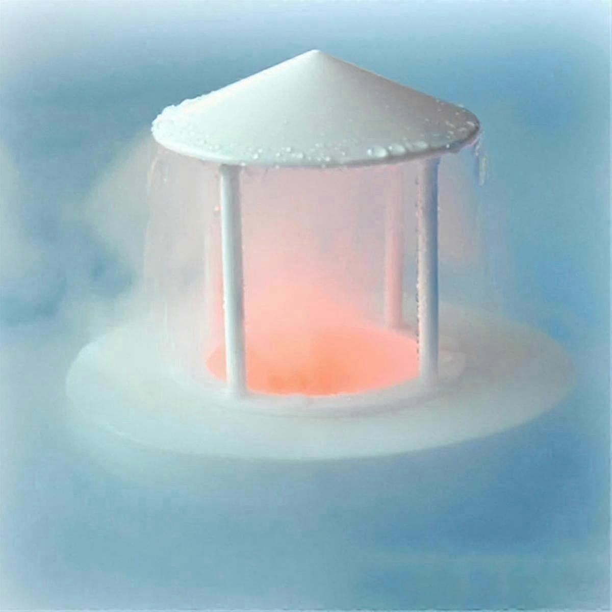 Ultrasonic pond mist generator with floating dispenser