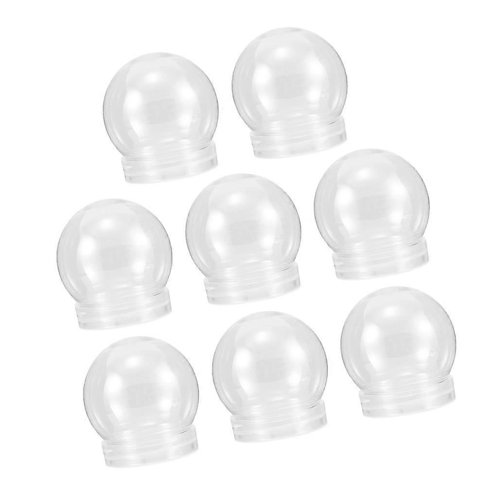 Transparent Plastic Snow Globe for DIY Decoration with 8Pcs Refillable Globes