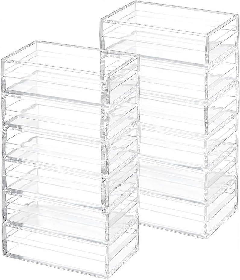 12Pcs Acrylic Storage Boxes with Lids 3.9x2.4x1.2 Inch Rectangle Storage Containers Transparent Plastic Display Cases for Wedding Party Jewelry Access