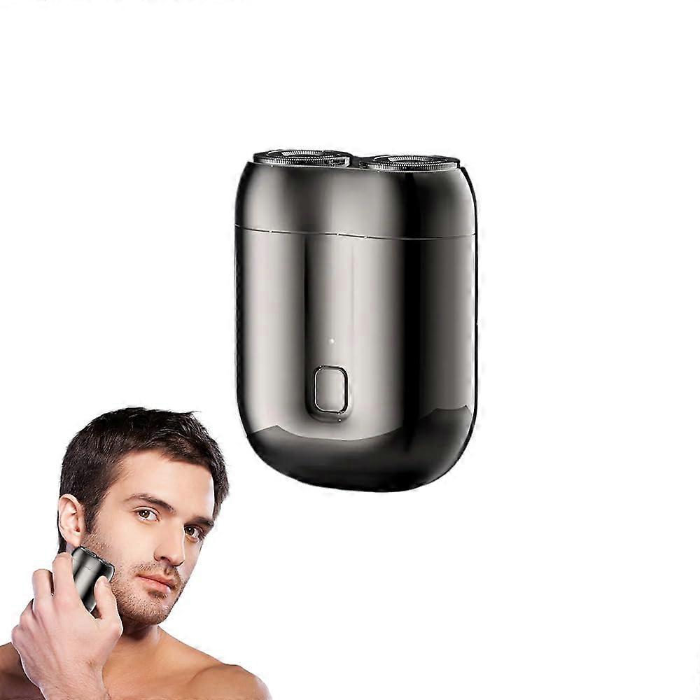 Mini Electric Shaver for Men USB Rechargeable Portable Razor with Floating Blade Travel Size Gray