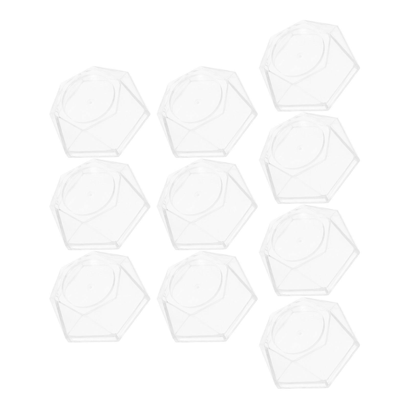 Transparent Mineral Specimen Display Stand for Storage with 10Pcs Acrylic Holders