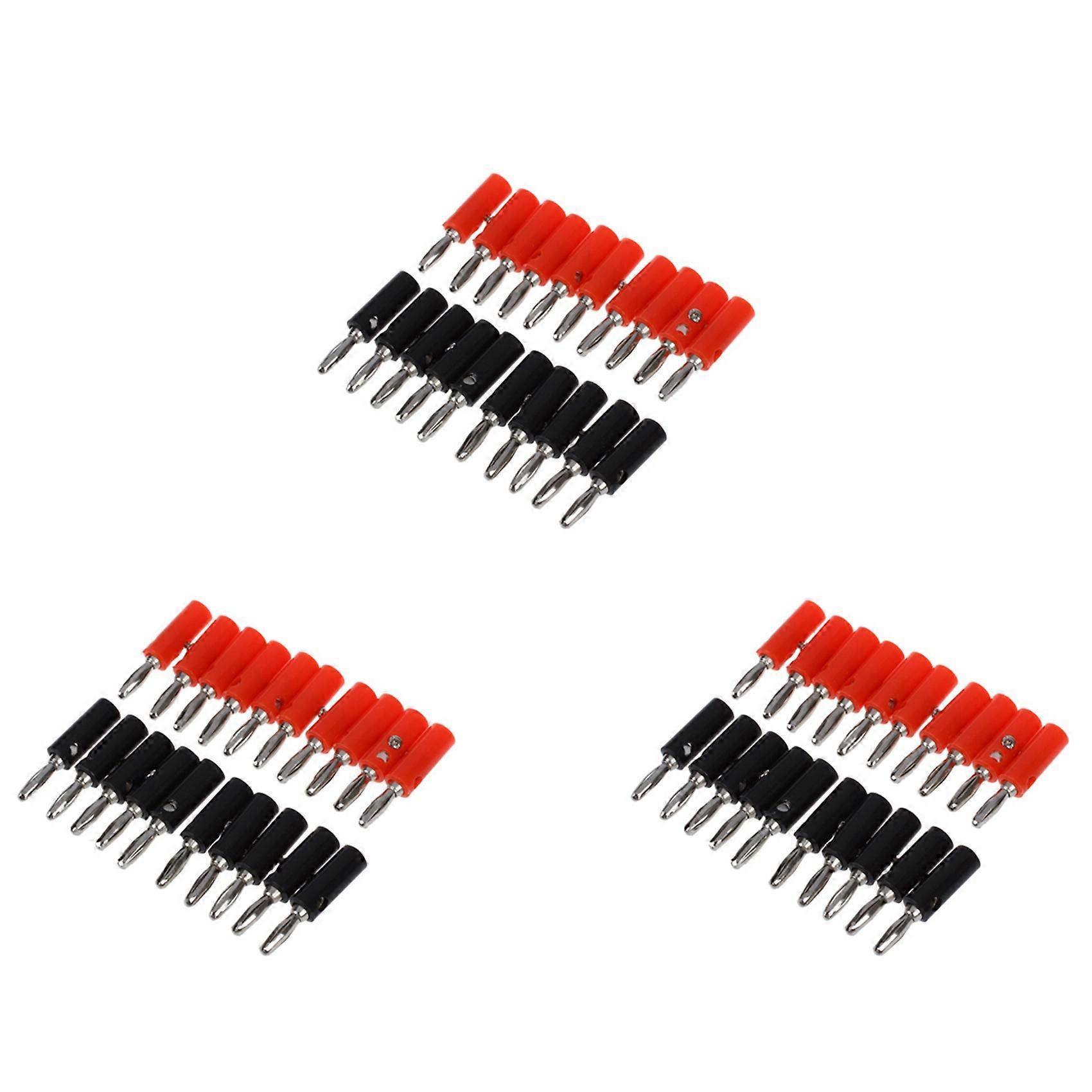 60Pcs Silver Plated Connector Audio Banana Speaker Plug