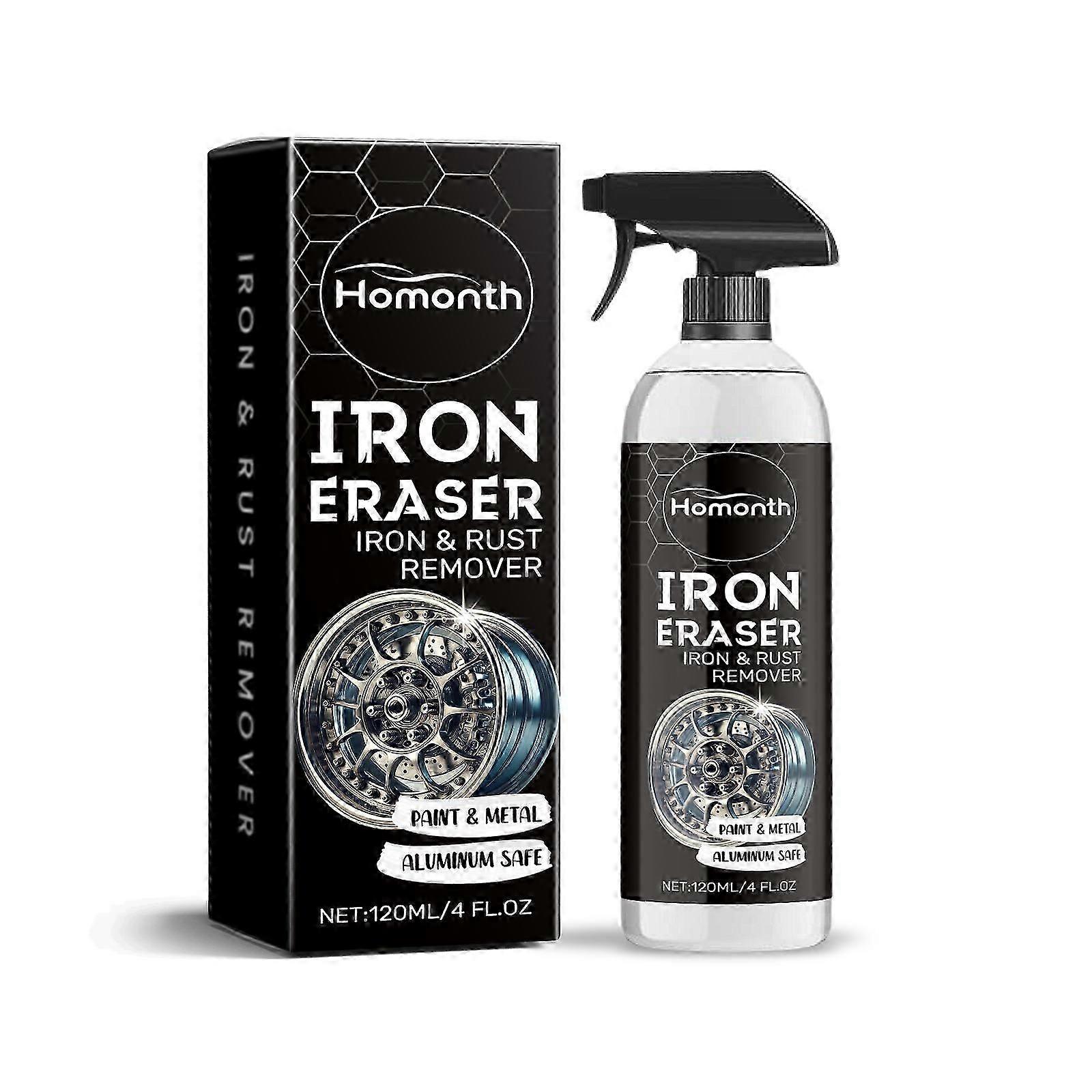 Effective Car Rust Remover Spray - 120ml Wheel Hub Decontamination & Metal Surface Cleaner, Fast-Acting, Easy to Use, Restores Shine & Prevents Corros