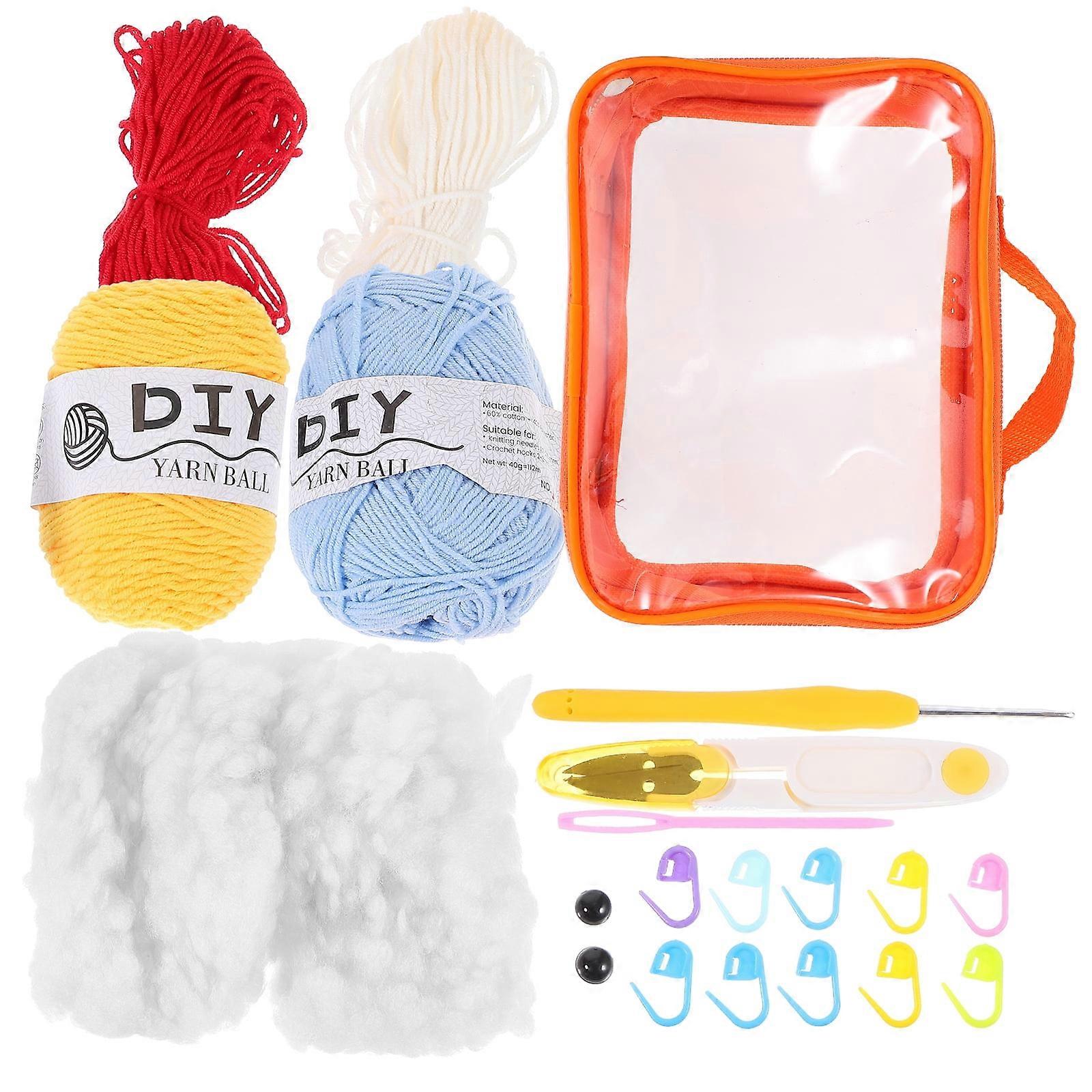 Wool Material Package Crochet Suite Hook Starter Kit for Decor Beginners Knitting