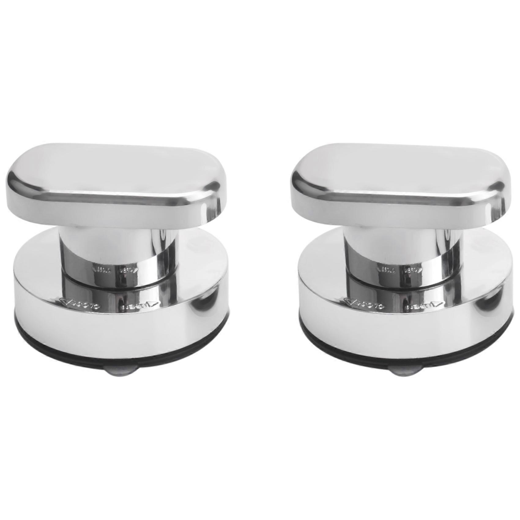 Suction Cup Handle Door 2 Pieces Fridge Glass Mobility Handle Silver