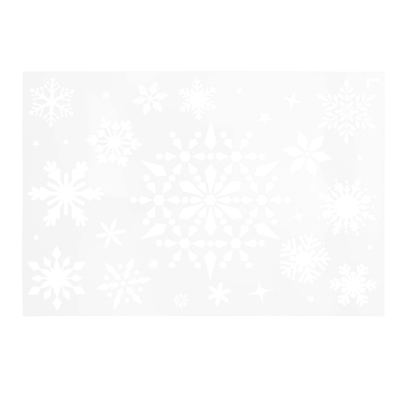 2Pcs Snowflake Painting Stencil for Crafts with Durable Plastic Material