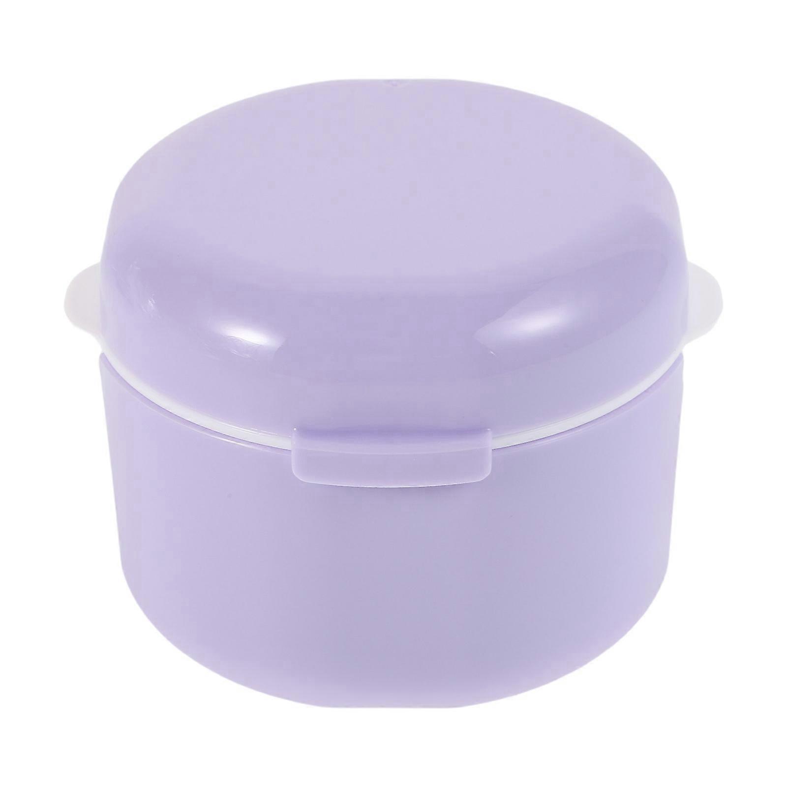 Braces Case Lavender for Denture Storage 4Pcs Portable Retainer Holder