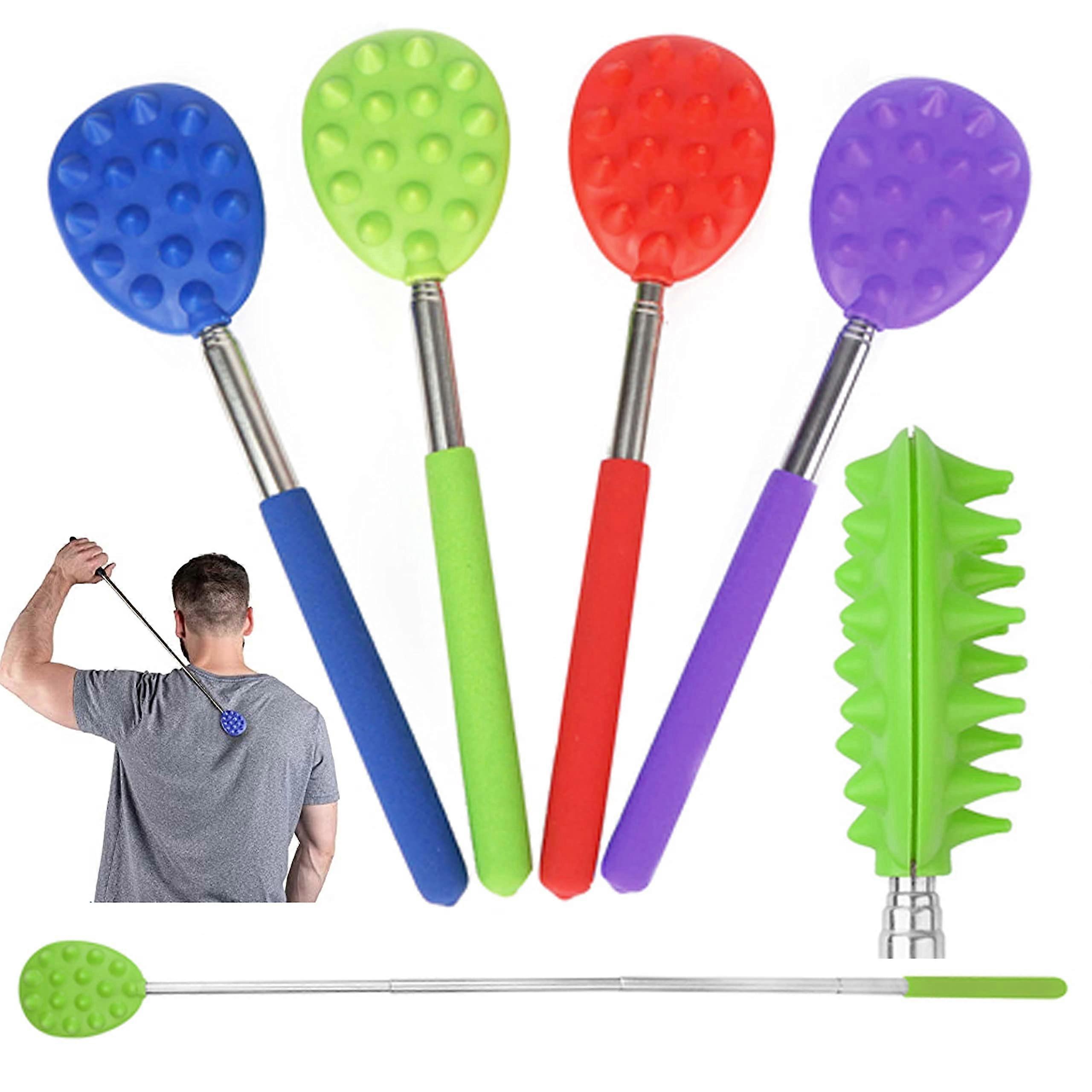 2 Pack Telescopic Back Scratcher with Ergonomic Cactus Grip, Extendable to 22 Inches