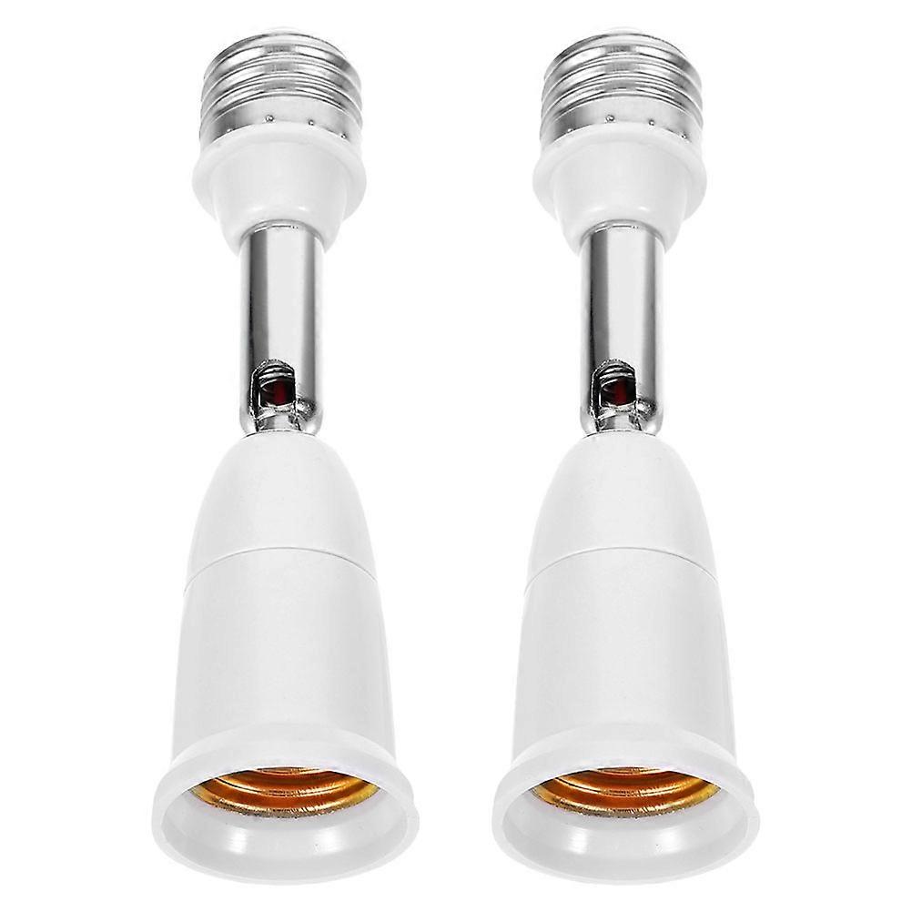 2Pcs Adjustable E27 Light Socket Adapter with 360 Degree Rotation for Fixtures