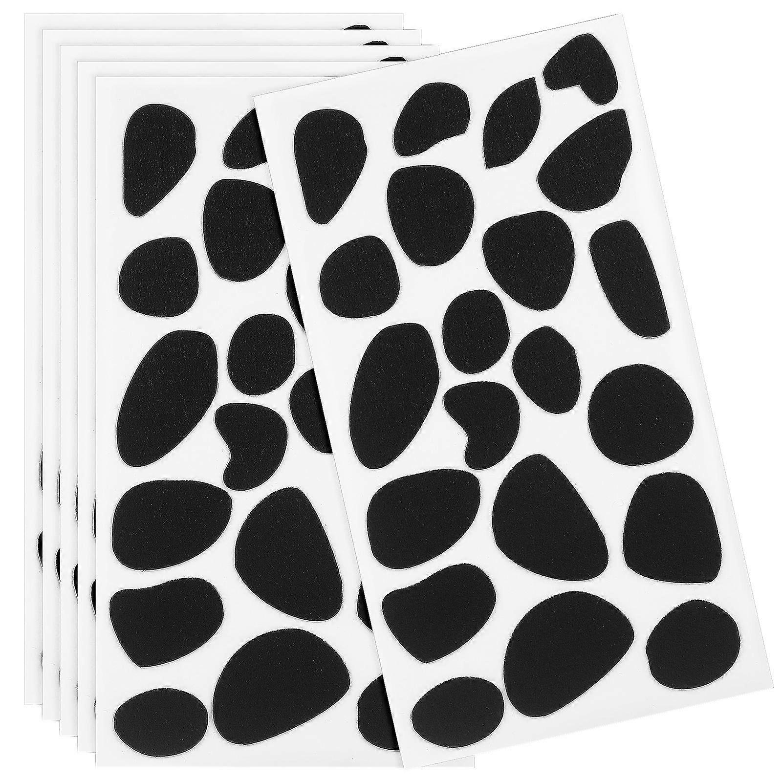 Dalmatian Print Black Adhesive Felt Pads for DIY Crafts 6 Sheets