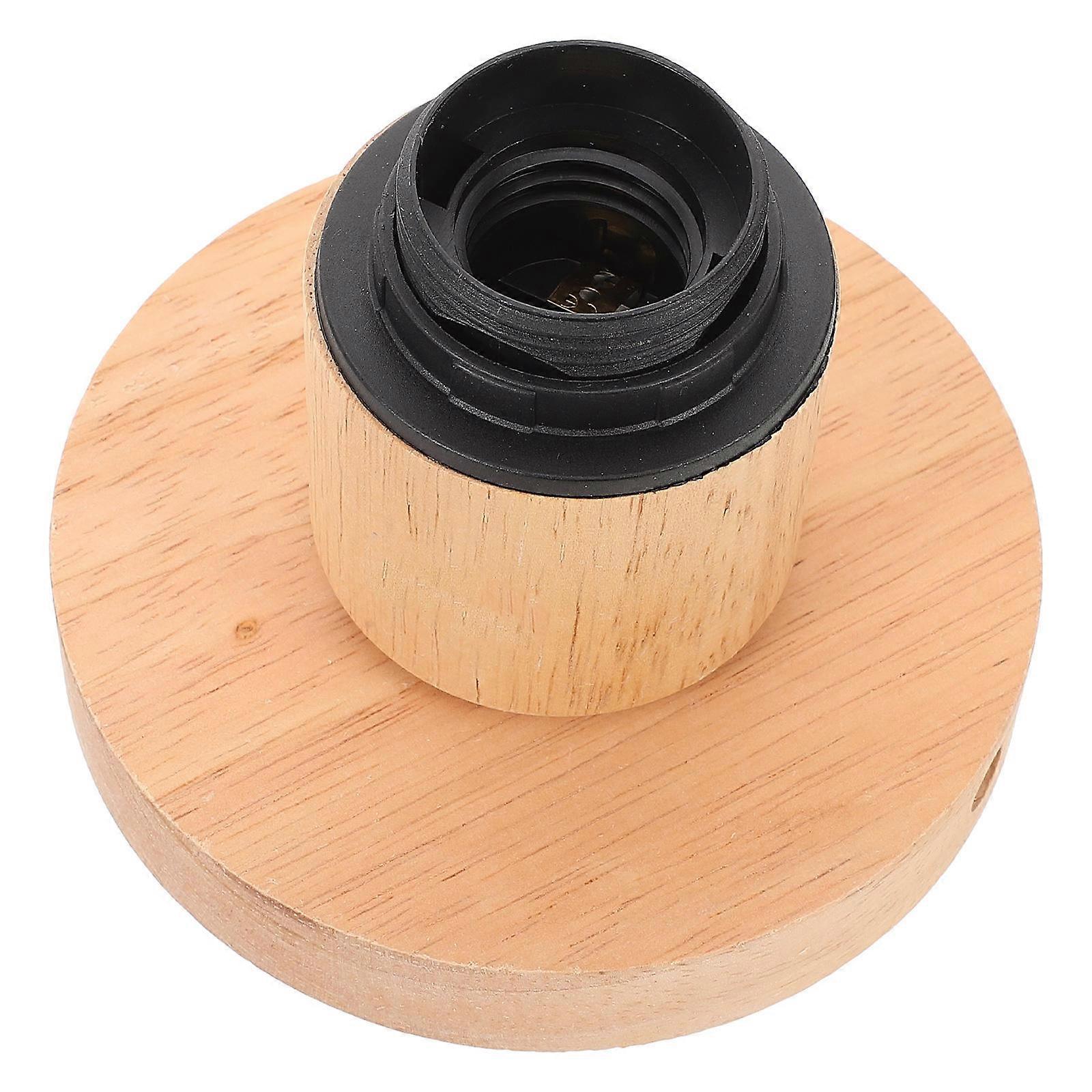 Bulb Holder E27 Wooden Ceiling Light Base for Replacement 2Pcs