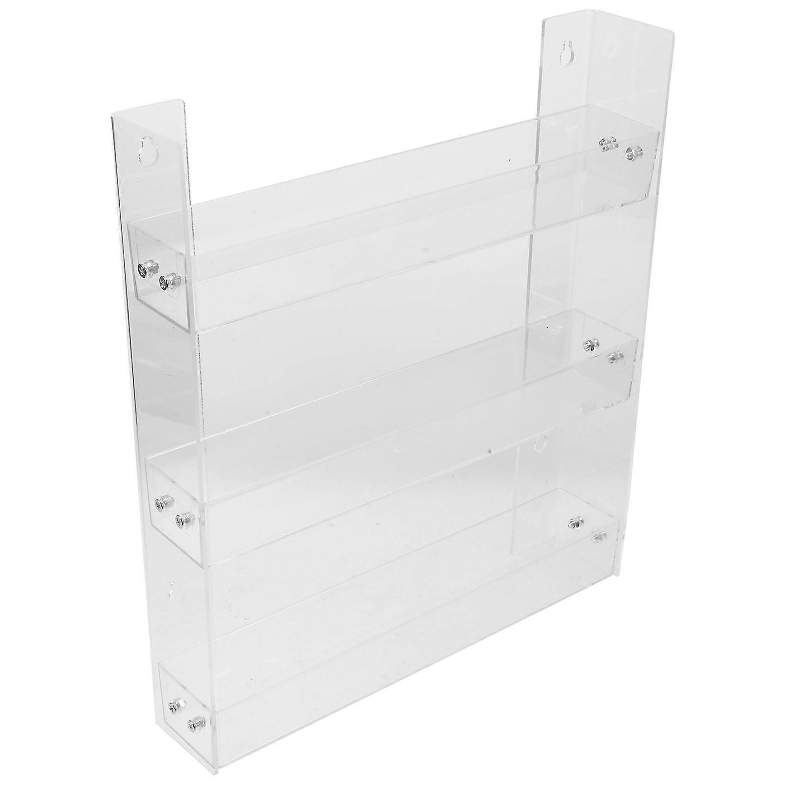 Display Rack with 3 Layers for Wall Mounting Clear Plastic for Stores