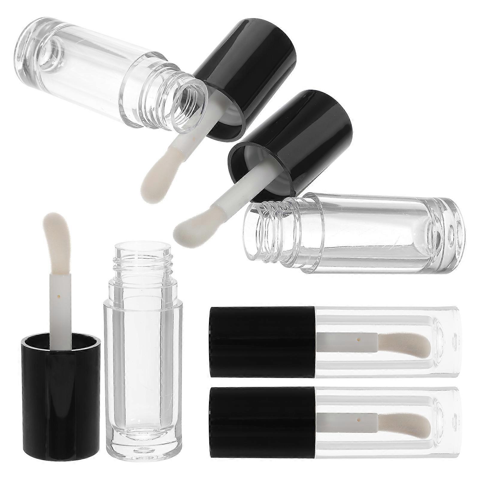 Lip Gloss Tubes Plastic for Lip Balm Storage 5Pcs Black Containers