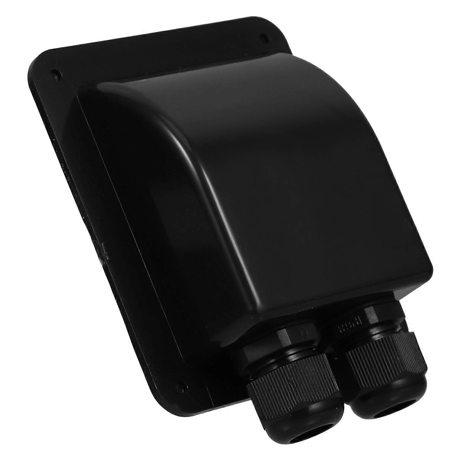 Solar Panel Cable Entry Box for Connecting RV Accessory Durable ABS Black Easy Installation Fits