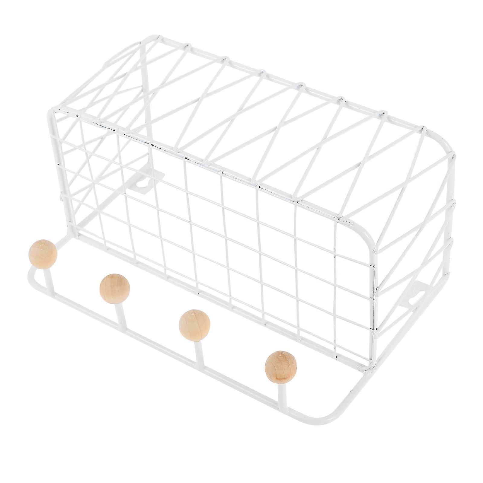 Towel Storage Rack Iron Storage Rack for Home Use 1Pcs Hole-Free Single-Layer