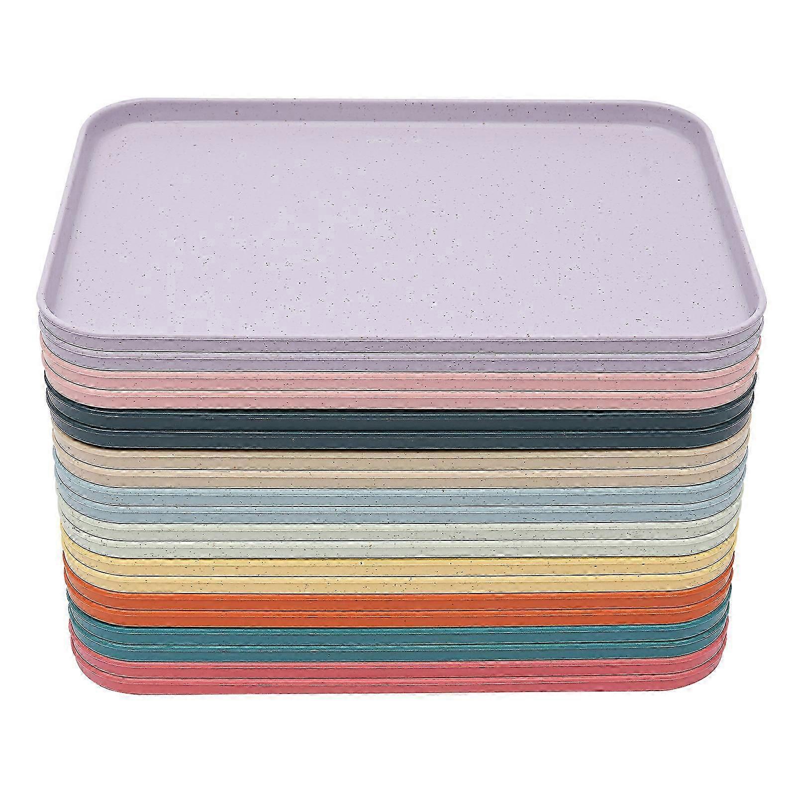 20-Pack Food Trays Rectangular Serving Trays\u200c Colorful Dining Trays\u200c Stackabley