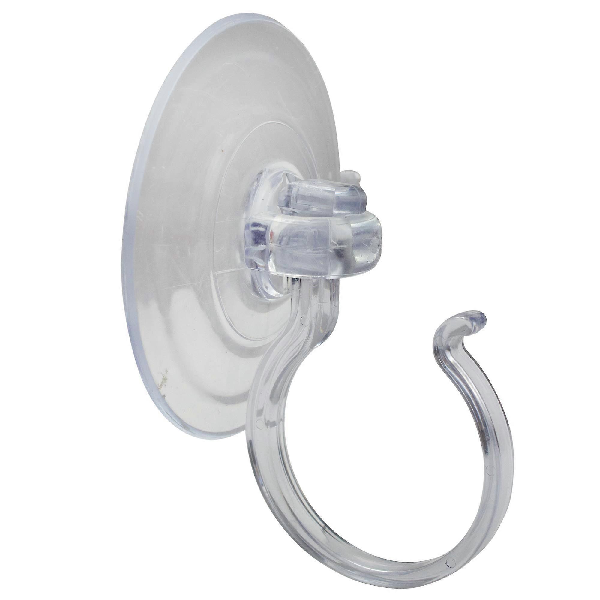 Suction Cup Wreath Hook with Strong Hold for Windows and Glass Doors, Clear, Supports 12 lbs