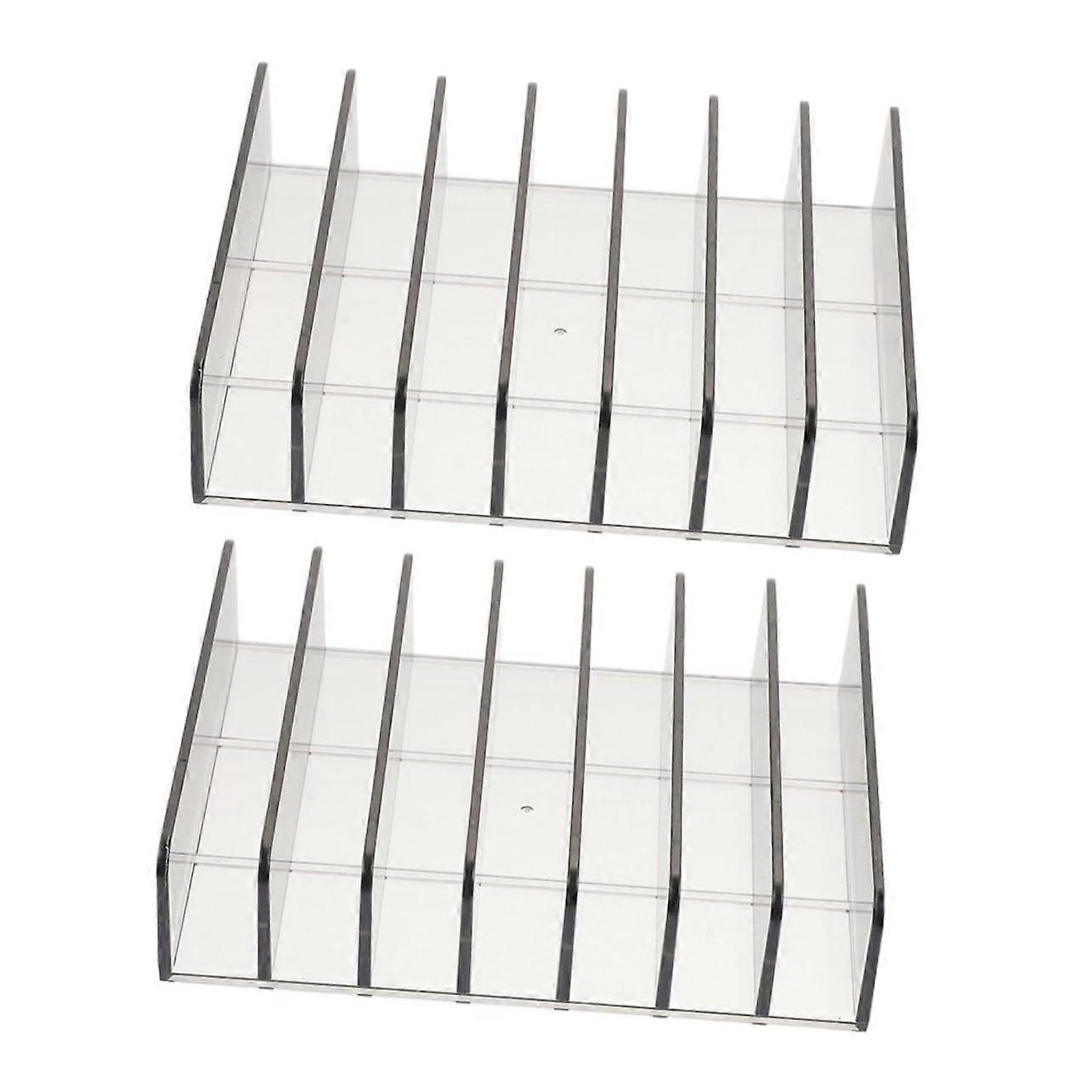 Makeup Organizer Set with Dividers for Vanity, Eyeshadow and Lipstick Storage, Clear SpaceSaving Design