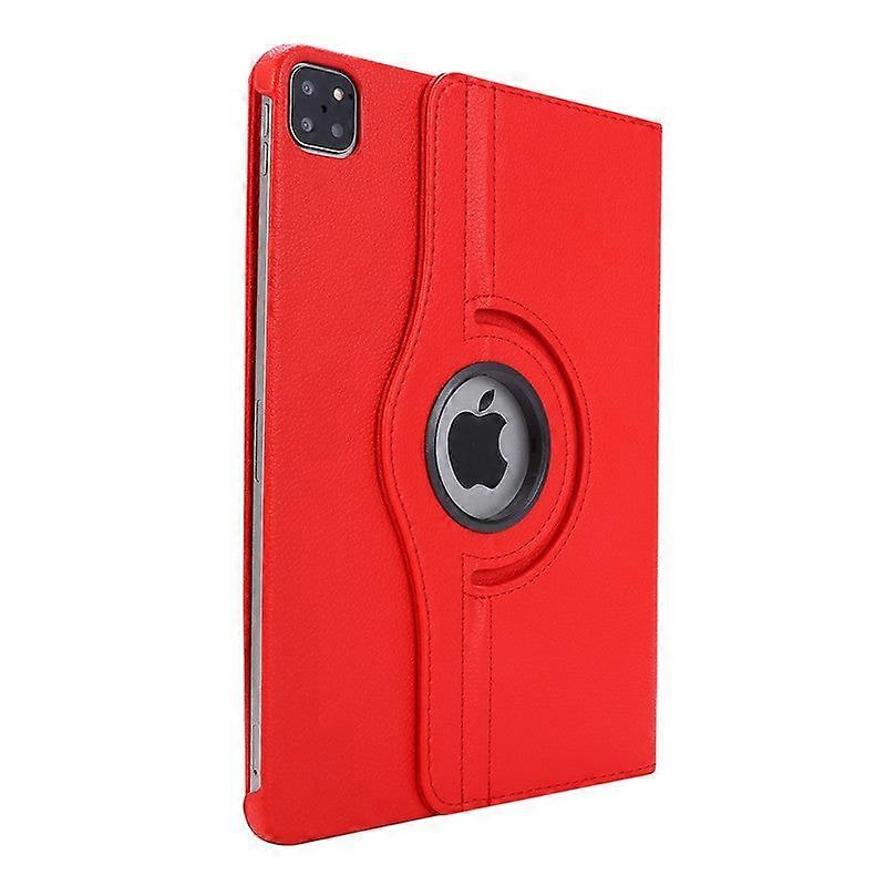 Stylish Case For Ipad 2021 Pro 11 Red Rotating Lychee Texture Leather