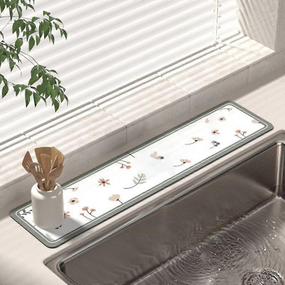 Diatomite Faucet Draining Mat Non-Slip Multi-function Non-Slip Absorbent Pad Convenient Splash Countertop Protector