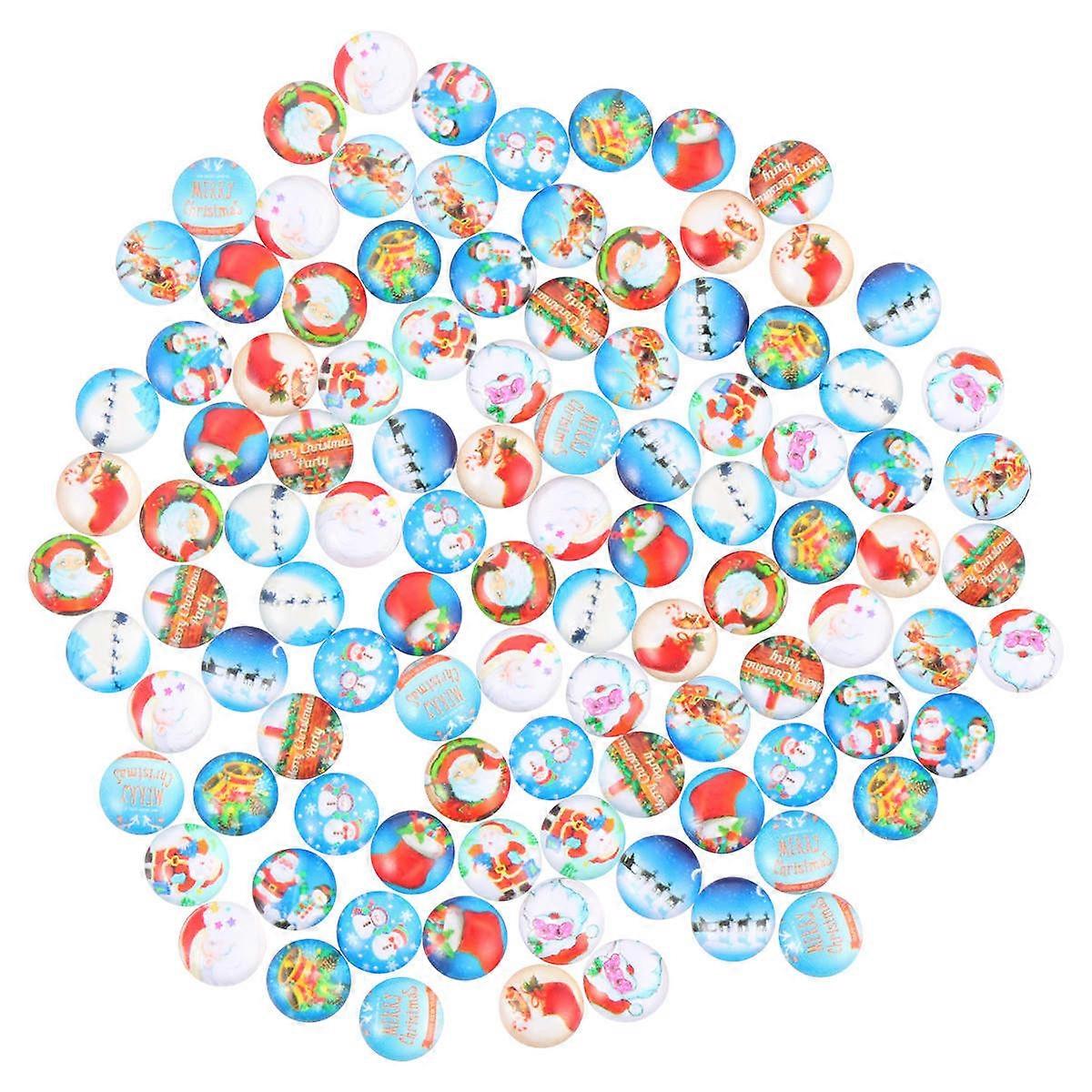 Glass Christmas Sticker Gemstone Patch for Decoration 100 Pieces