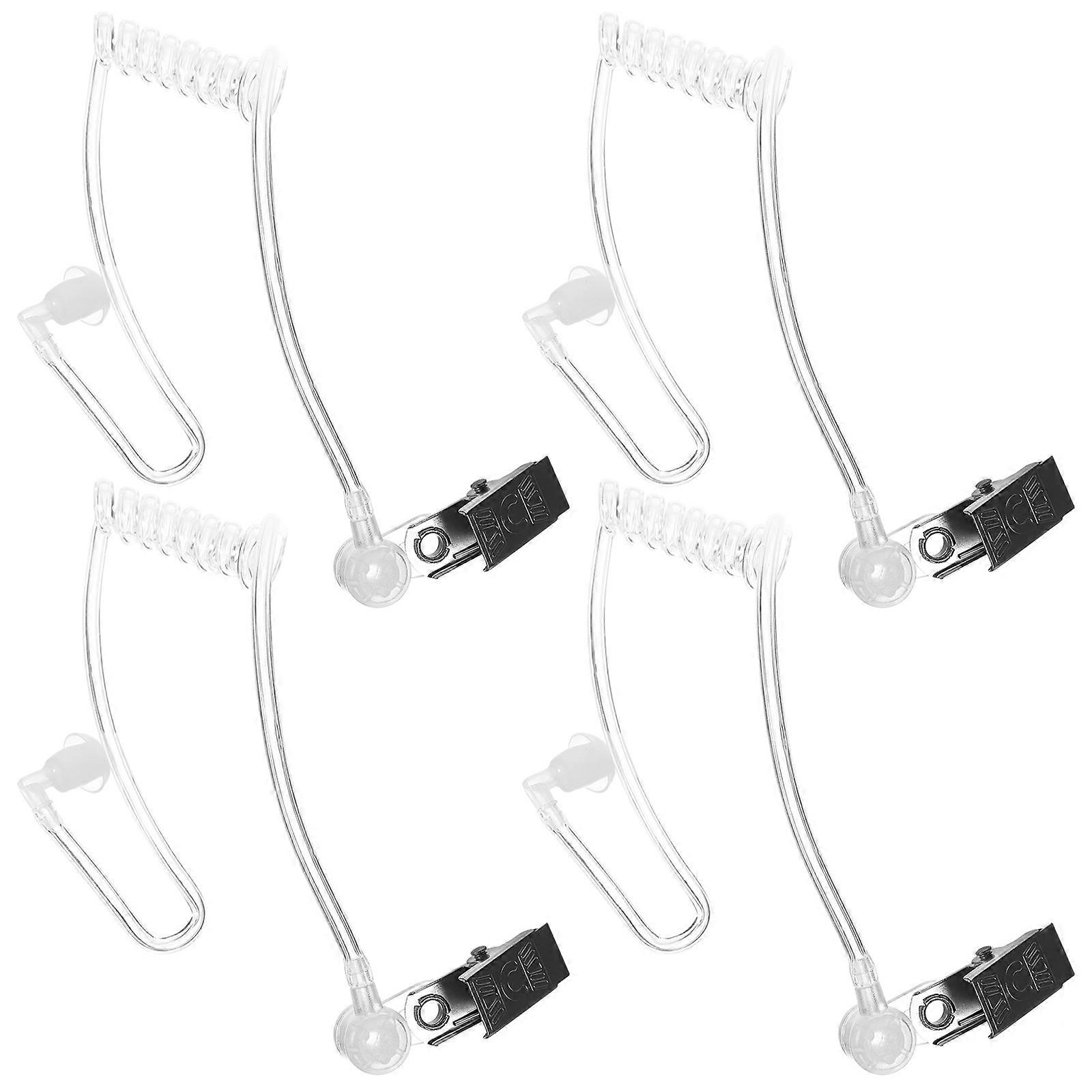 Clear Acoustic Tube Earpiece for 4Pcs Replacement Set