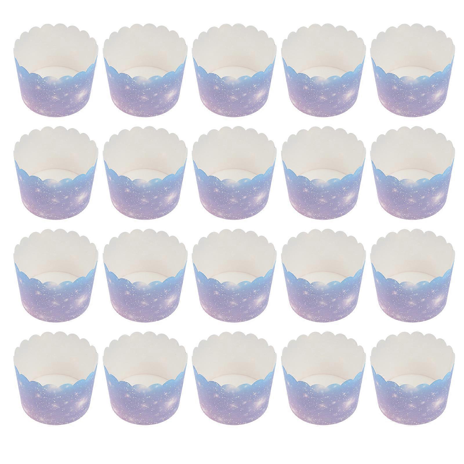 Baking Cake Cups Muffin Baking Liners Dessert Container Purple Gradient Design 7X7X5.5CM Storage 100Pcs