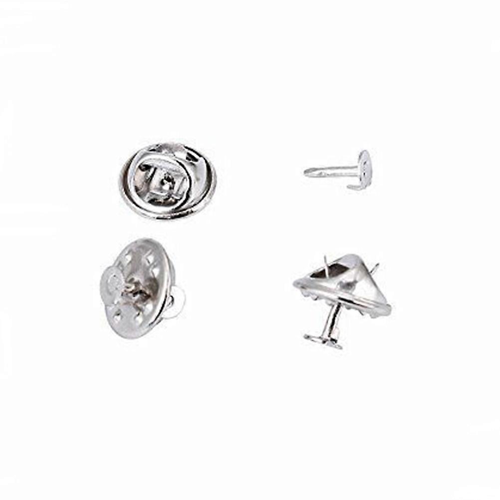 Locking Pin Keeper Cap Tie Tacks Blank for Name Tags 50Pcs Set