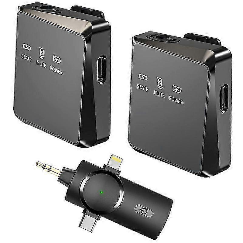 2025 3 in 1 Mini Wireless Lavalier Microphone for iPhone / iPad / Android / PC Camera