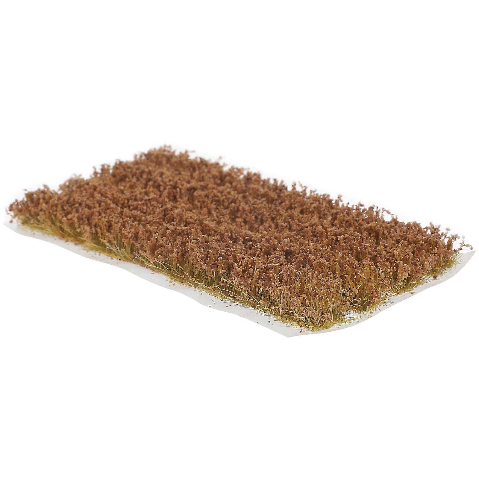4 Strips Wheat Grass Static Plastic Model For Sand Table Scene Decor Light Brown Color Simulation