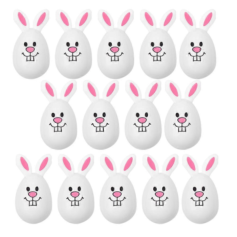 Plastic Easter Eggs White Rabbit Shape for Easter Candy 24Pcs Package