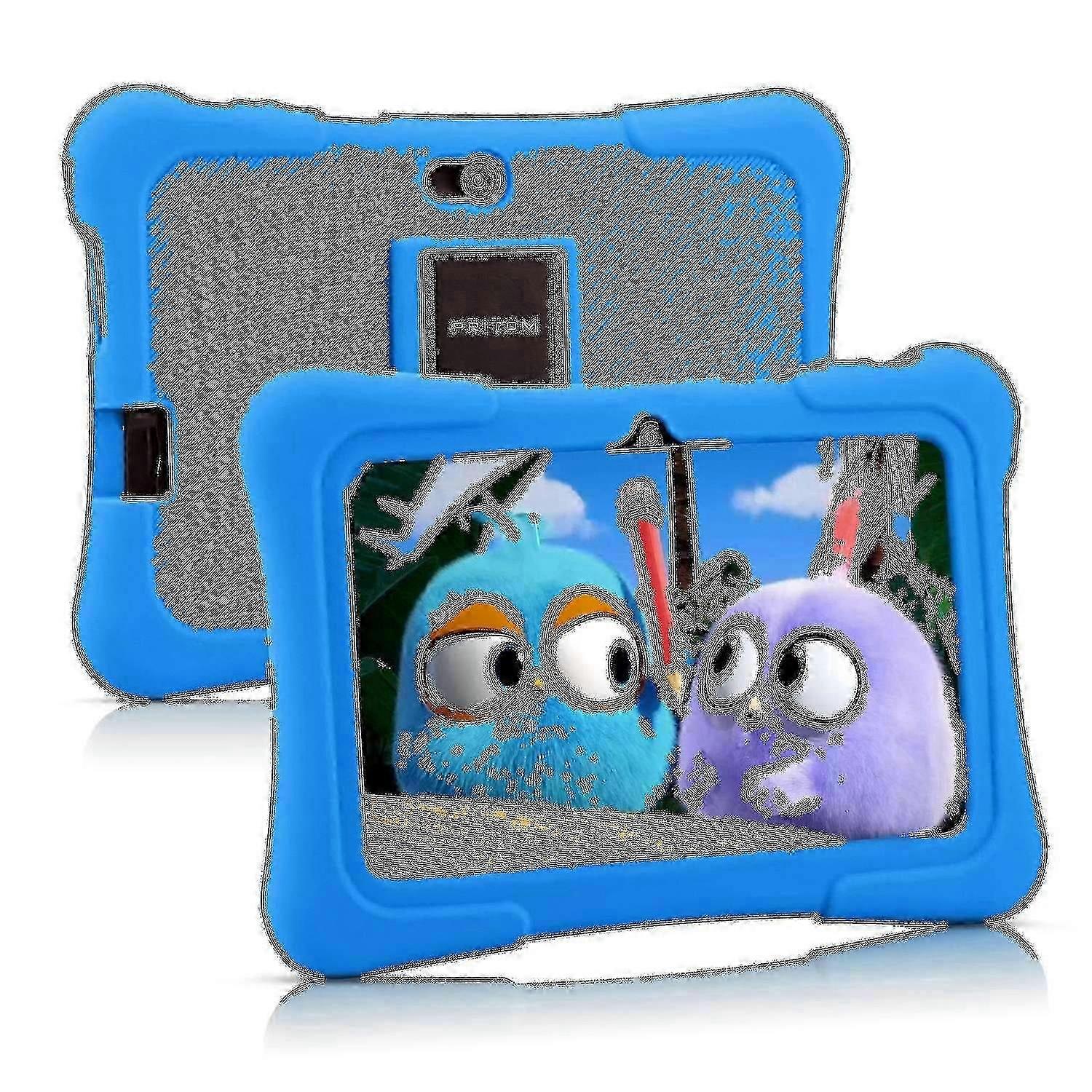 Children's Tablet 7 Inches With Protective Cover (light Blue)