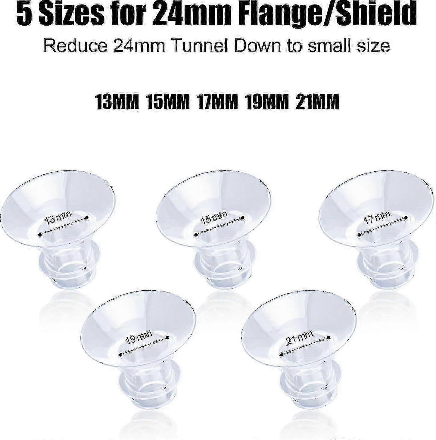10pcs Silicone Flange Inserts 13-21mm for Medela/Spectra Pumps