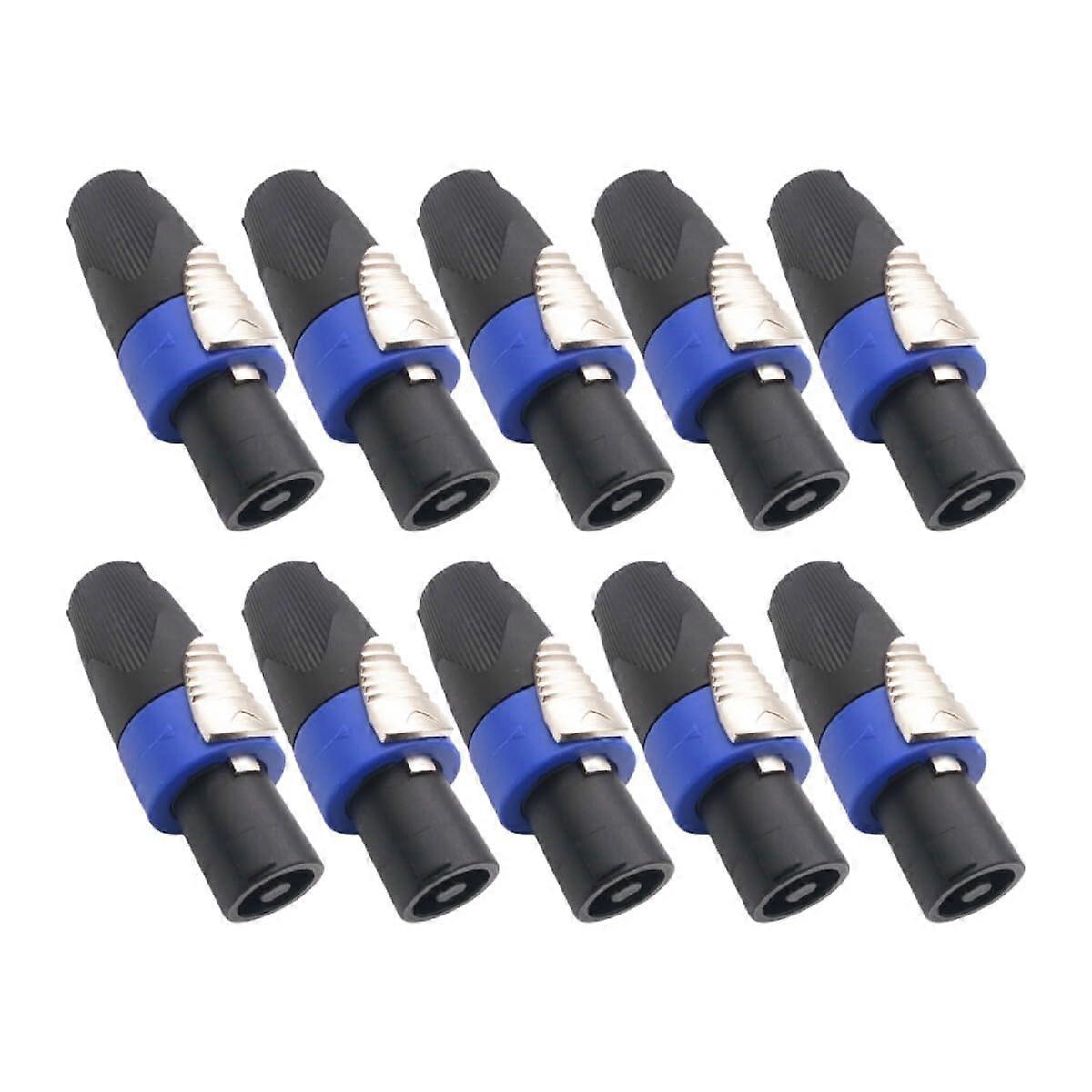 10 Pcs NL4FX 4 Pole Cable Connector Replacement with Secure Locking Design for Speakers