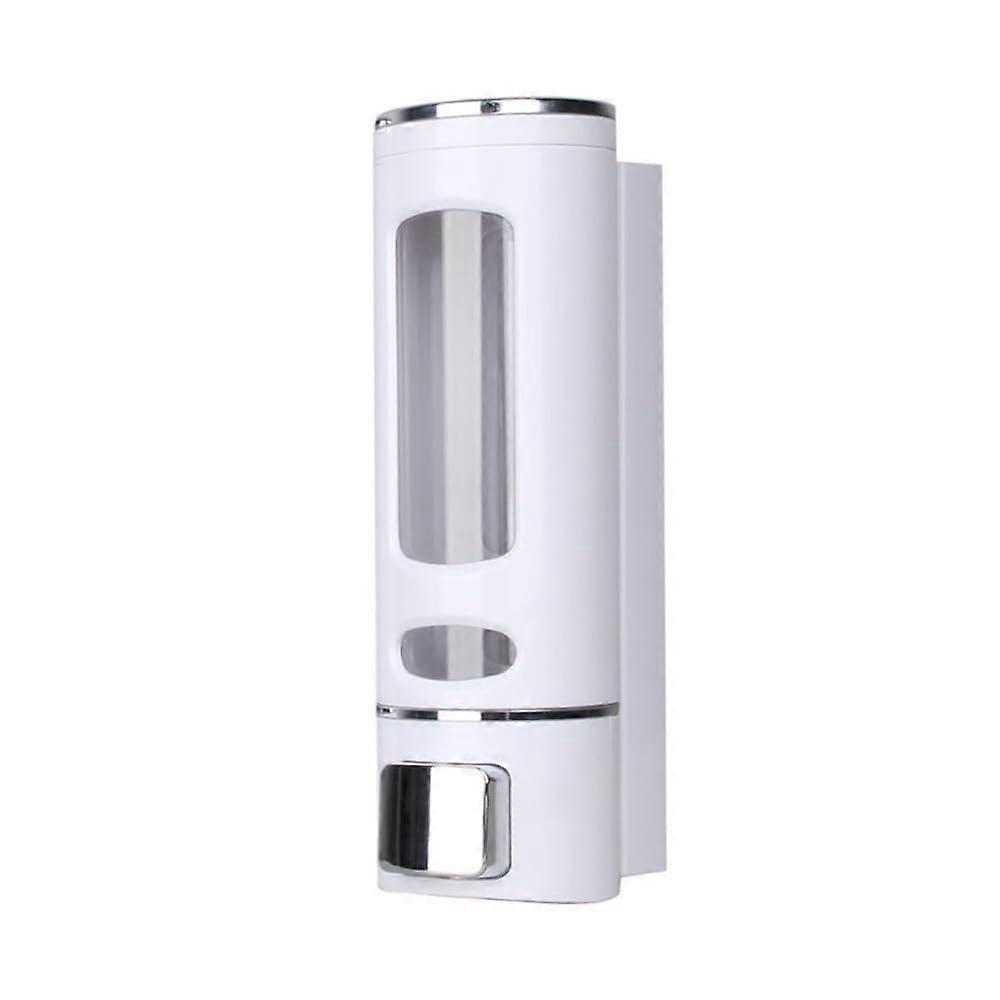 Wall Mounted Soap Dispenser White Single Shower Shampoo Dispenser for Bathroom Space Saving
