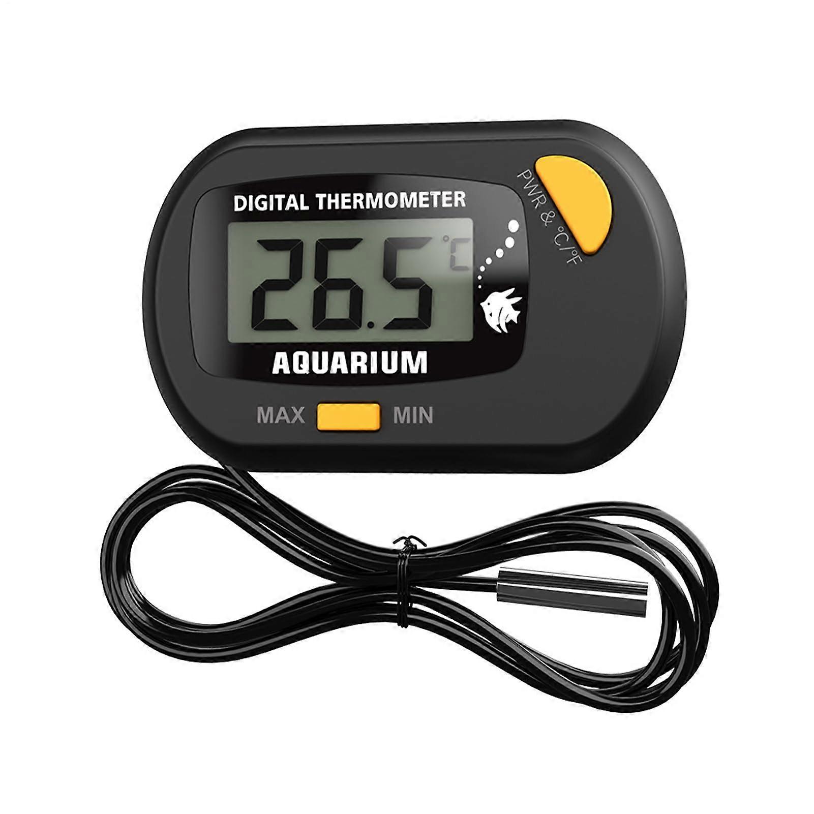 Aquarium Thermometer Digital Fish Tank LCD Display with Probe for Accurate Temperature Reading