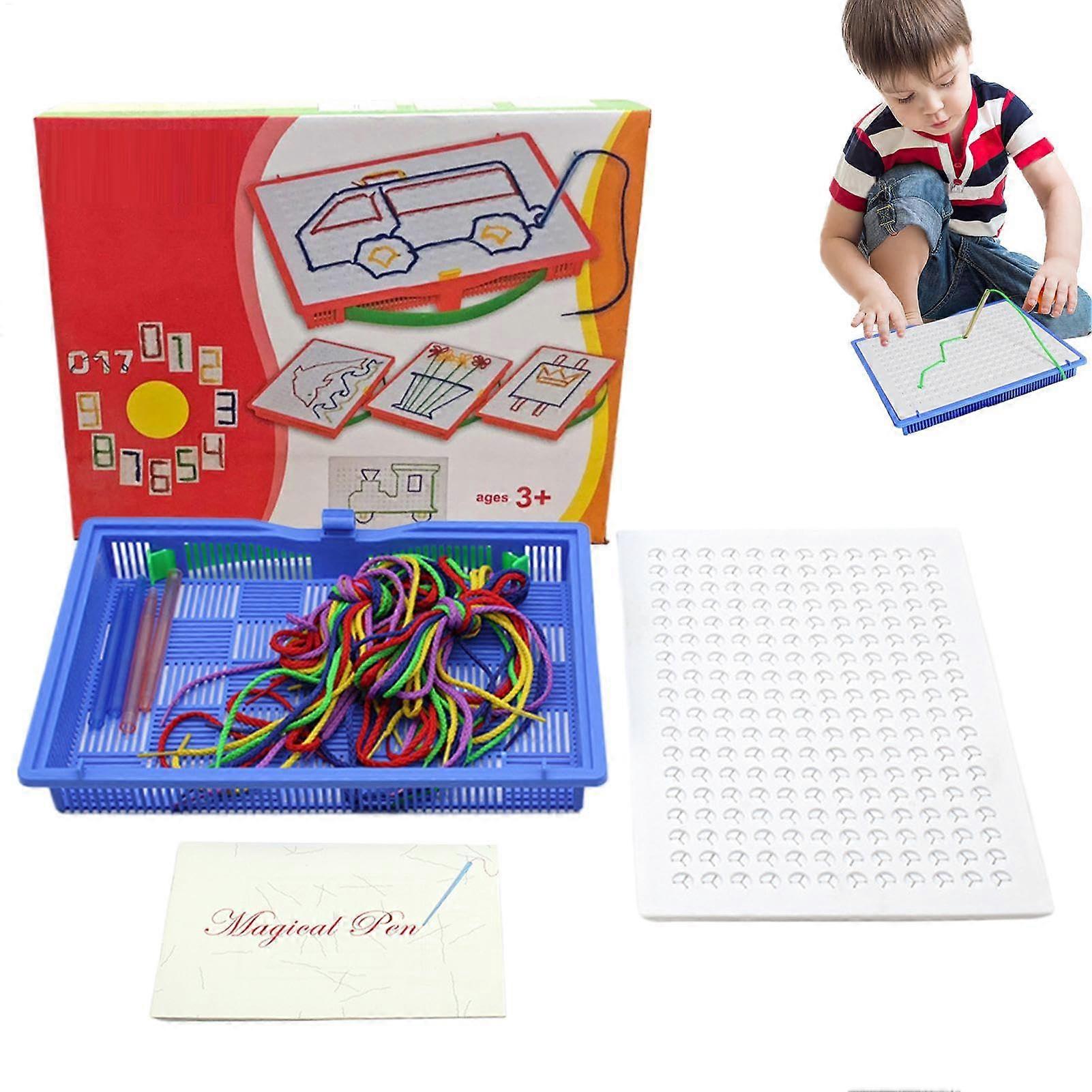 String Art Kit for Kids with Colored Ropes, Durable Board, Boosts Creativity and Family Fun