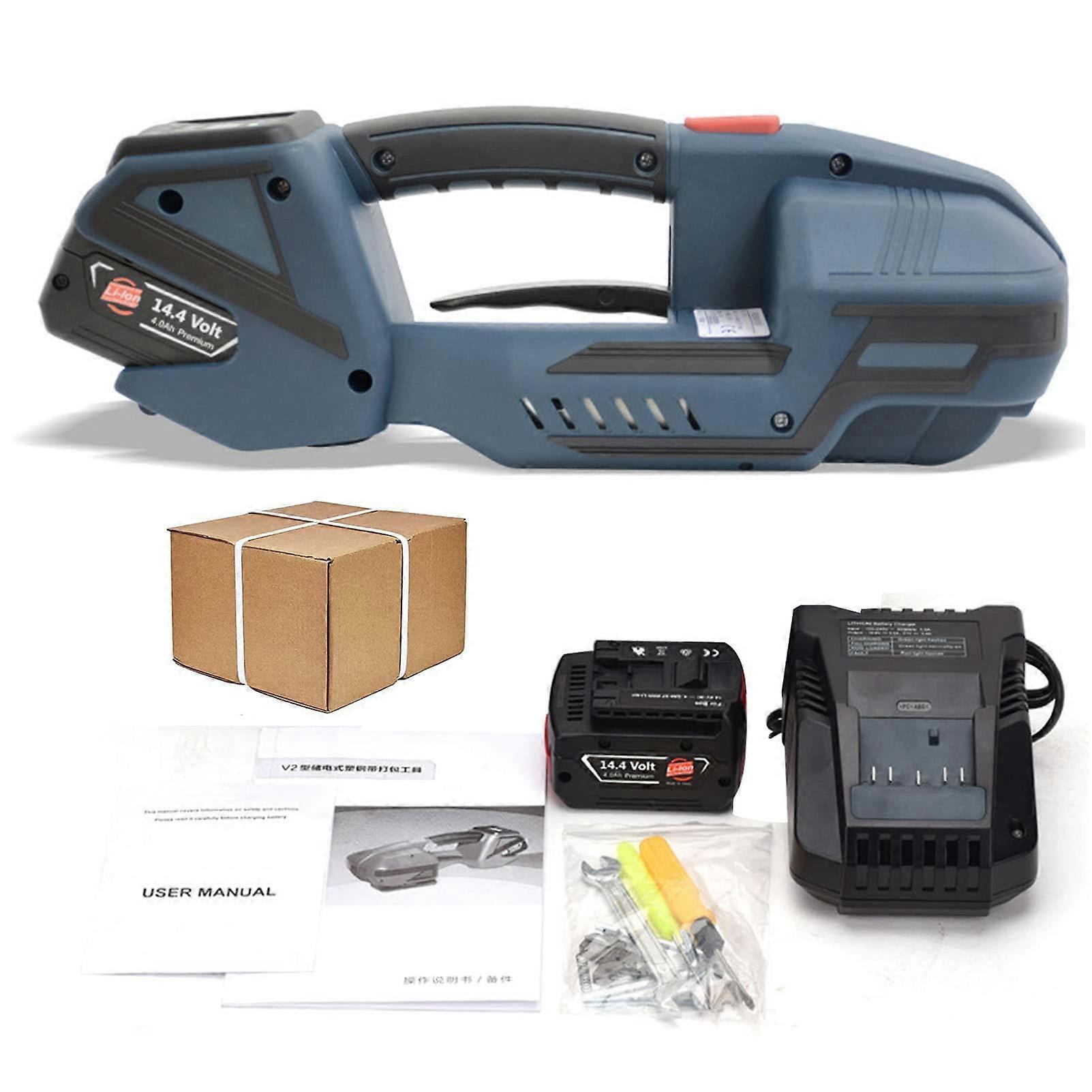 Electric Strapping Machine Automatic Tensioning and Cutting Battery Powered Cordless Tool for PP PET Straps