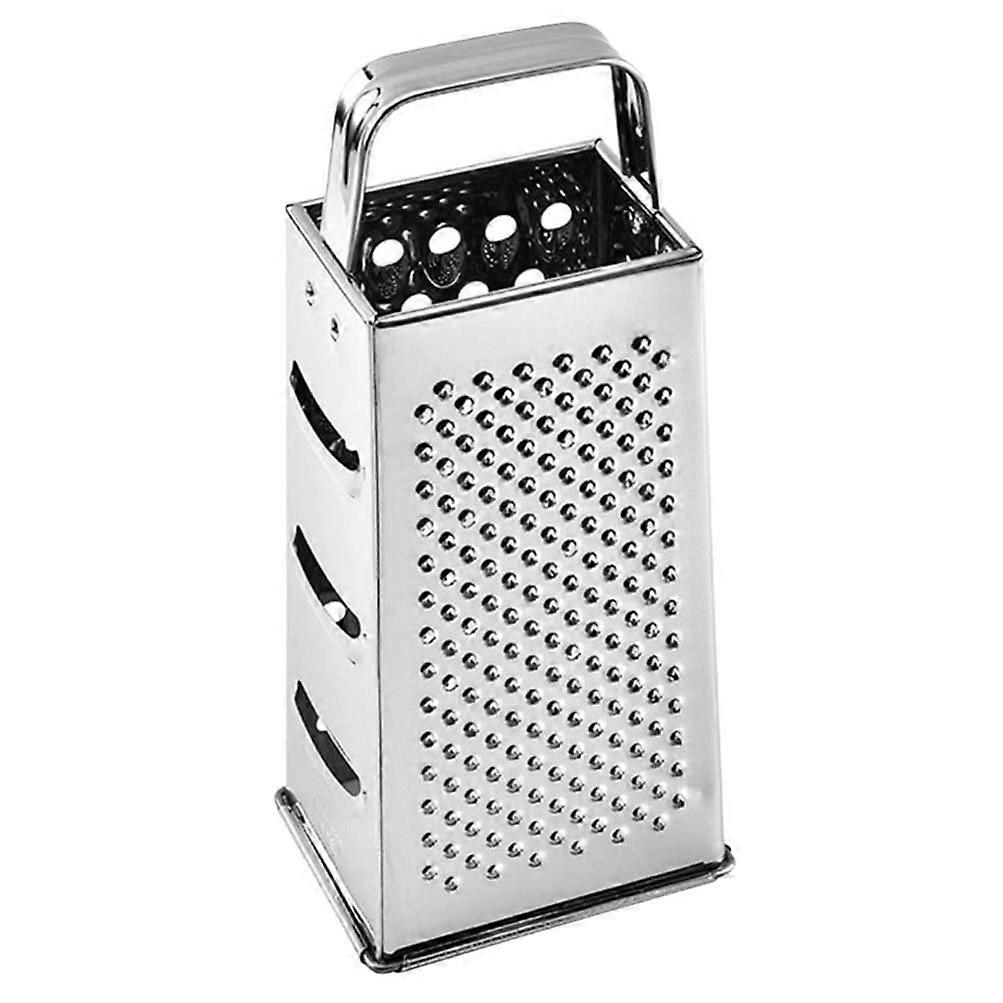 Stainless Steel 4Sided Cheese Grater and Vegetable Slicer for Versatile Kitchen Use, Silver