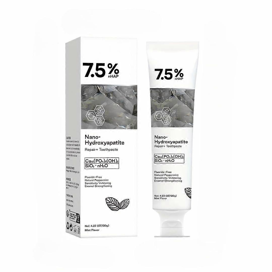 Hydroxyapatite Toothpaste 7.5% Fluoride  Enamel  for Sensitive Teeth with Peppermint Flavor